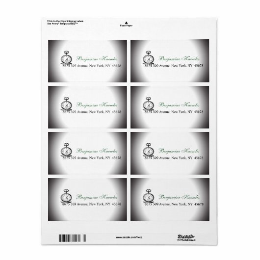  Pocket Watch Cool Fab Etiket (Full Sheet)