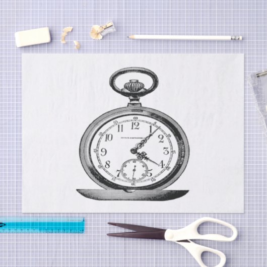  Pocket Watch Cool Fab Tissuepapier (Craft)