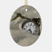 Pocket Watch - de zanden van de tijd Keramisch Ornament (Rechts)