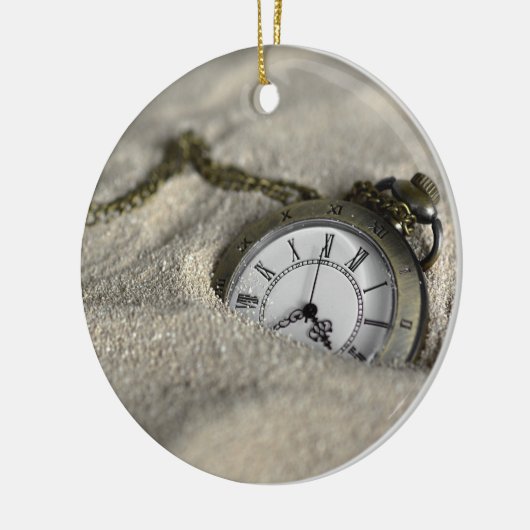 Pocket Watch - de zanden van de tijd Keramisch Ornament (Links)