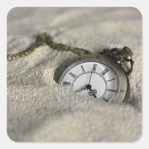 Pocket Watch - de zanden van de tijd Vierkante Sticker