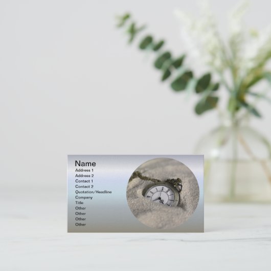 Pocket Watch - de zanden van de tijd Visitekaartje (Staand voorkant)