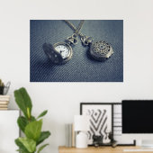  Pocket Watch Locket Steampunk Foto Poster (Thuiskantoor)