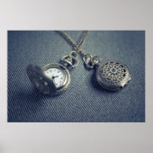  Pocket Watch Locket Steampunk Foto Poster (Voorkant)