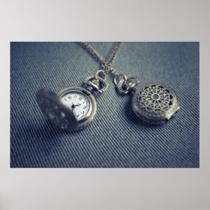 Pocket Watch Locket Steampunk Foto Poster