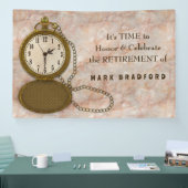 Pocket Watch met kettingnaam invoegen Spandoek (Beurs)