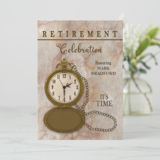 Pocket Watch Name Insert Kaart (Staand voorkant)