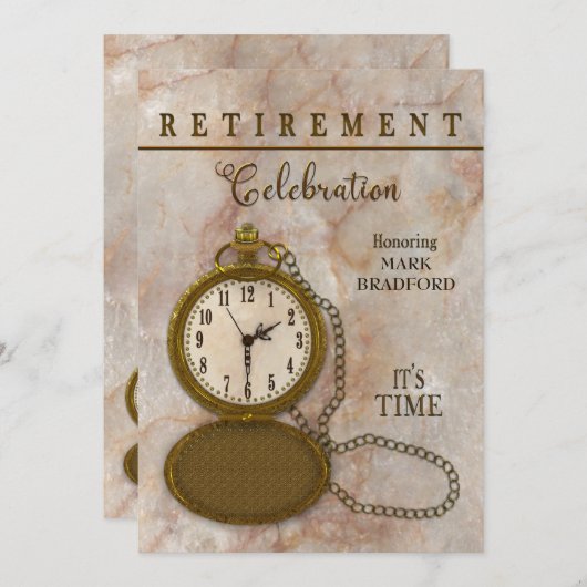 Pocket Watch Name Insert Kaart (Voorkant / Achterkant)