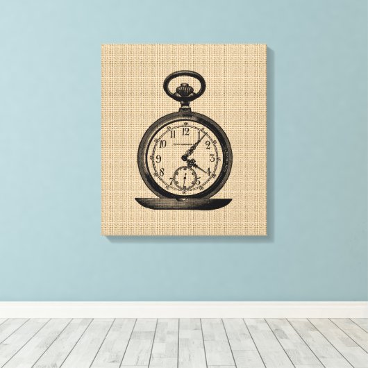 Pocket Watch op Canvas (Insitu (Houten vloer))