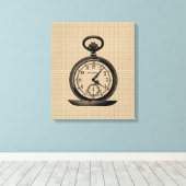  Pocket Watch op Canvas Afdruk (Insitu (Houten vloer))