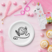  Pocket Watch Papieren Bordje (Feest)