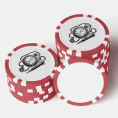  Pocket Watch & Pen Sketch Art Poker Chips (Opstapeling)