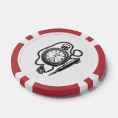  Pocket Watch & Pen Sketch Art Poker Chips (Enkel)