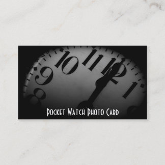  Pocket Watch Photo Business Card-sjabloon Visitekaartje