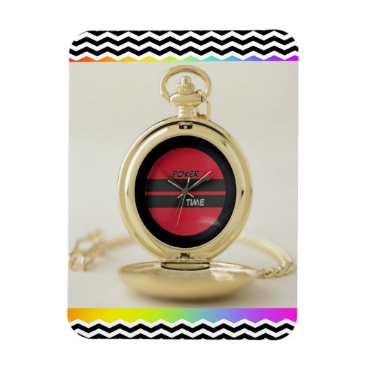 Pocket Watch Poker Time Refrigerator Magneet (Verticaal)