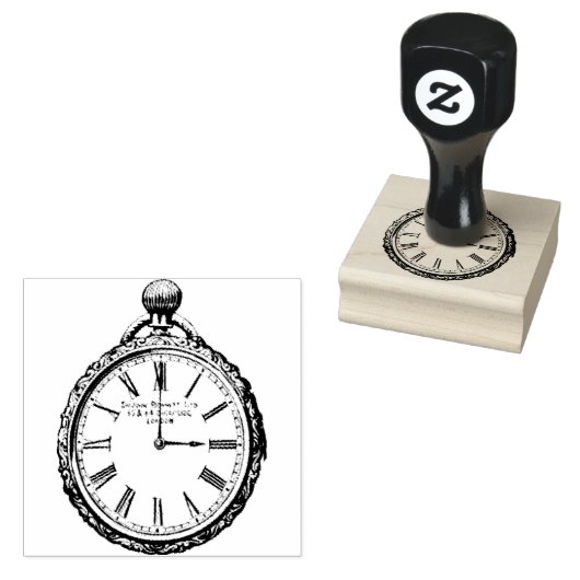 Pocket Watch Rubberstempel (Gestempeld)