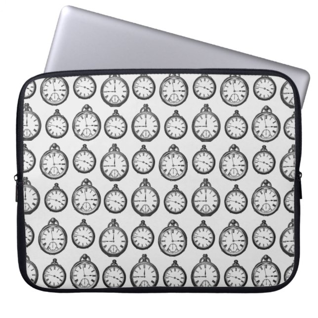  Pocket Watches-patroon Laptop Sleeve (Voorkant)