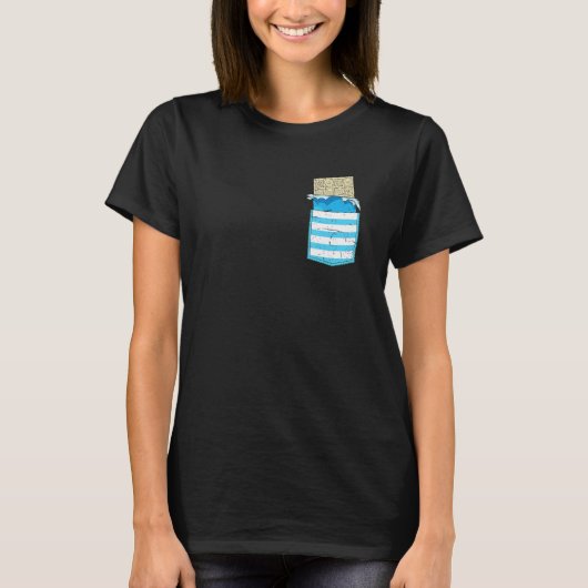 Pocket White Chocolate Bar Funny Chocolate T-shirt (Voorkant)