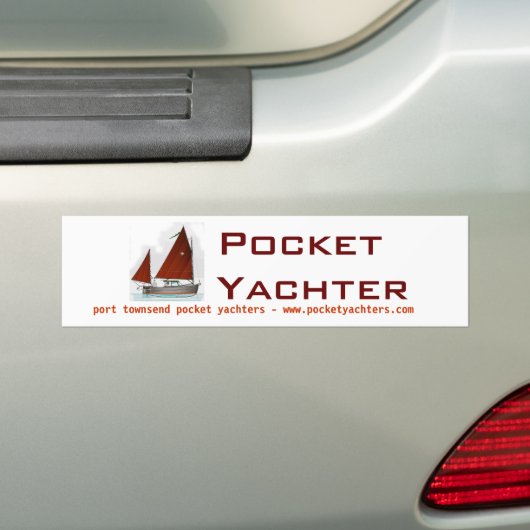 Pocket Yachters bumper sticker (Op auto)