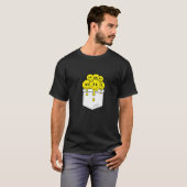 Pocket Yellow Smile Faces Melding Happiness Graphi T-shirt (Voorkant volledig)
