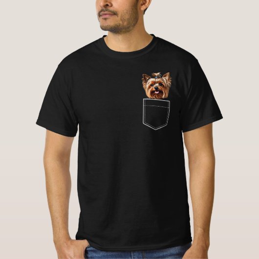 Pocket Yorkie T-shirt (Voorkant)