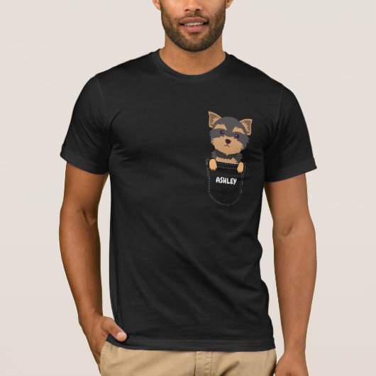 Pocket Yorkshire Terrier puppy leuke hond T-shirt (Voorkant)