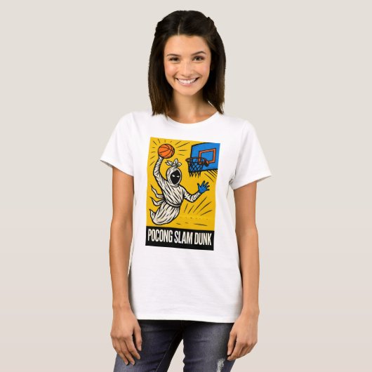 Pocong Slam Dunk - Classic Pop Art T-shirt (Voorkant volledig)