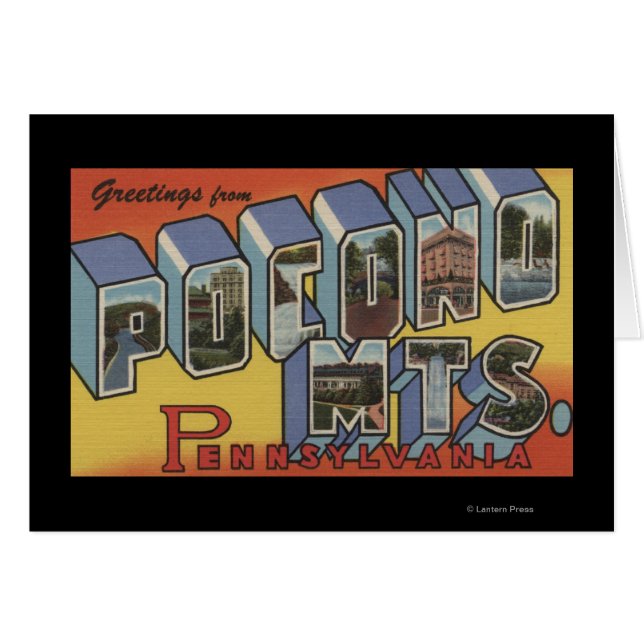 Pocono-bergen - grote letterscènes (Voorkant Horizontaal)