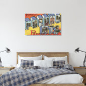 Pocono-bergen - grote letterscènes canvas afdruk (Insitu (Slaapkamer))