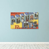 Pocono-bergen - grote letterscènes canvas afdruk (Insitu (Houten vloer))