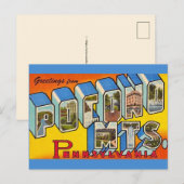 Pocono Mountains Antiek Briefkaart (Voorkant / Achterkant)