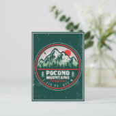 Pocono Mountains PA Retro Sunset Souvenirs Briefkaart (Staand voorkant)