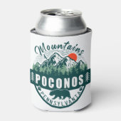 Pocono Mountains PA Retro Sunset Souvenirs Gift Blikjeskoeler (Blikje Voorkant)