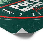 Pocono Mountains PA Retro Sunset Souvenirs Poster (Hoek)