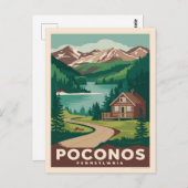 Pocono Mountains Pennsylvania Briefkaart (Voorkant / Achterkant)