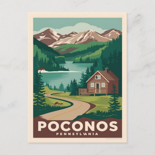 Pocono Mountains Pennsylvania Briefkaart (Voorkant)