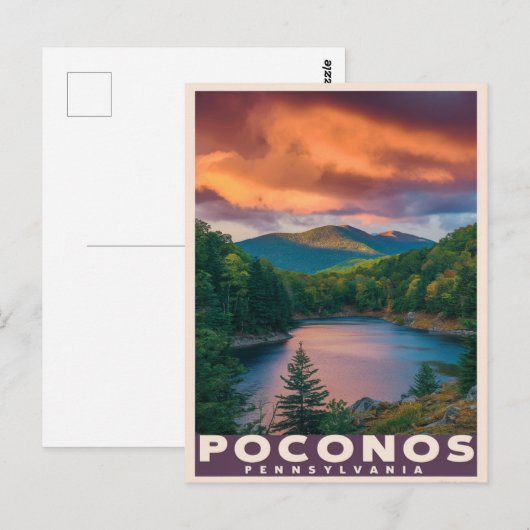 Pocono Mountains Pennsylvania Briefkaart (Voorkant / Achterkant)