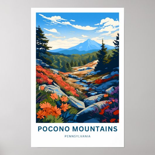 Pocono Mountains Pennsylvania Reisprint Poster (Voorkant)