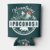 Pocono Mountains Pennsylvania - Retro Souvenirs Blikjeskoeler (Voorkant)