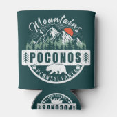 Pocono Mountains Pennsylvania - Retro Souvenirs Blikjeskoeler (Achterkant)