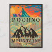 Pocono Mountains Pennsylvania - Retro Souvenirs Briefkaart (Voorkant)