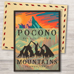 Pocono Mountains Pennsylvania - Retro Souvenirs Briefkaart