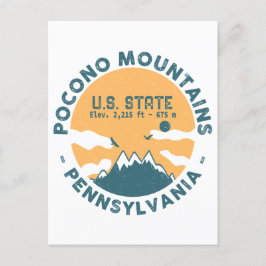 Pocono Mountains Pennsylvania - Retro Souvenirs Briefkaart