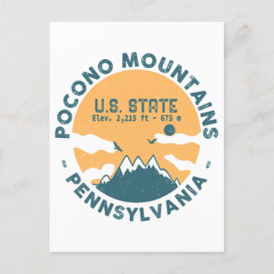 Pocono Mountains Pennsylvania - Retro Souvenirs Briefkaart