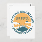 Pocono Mountains Pennsylvania - Retro Souvenirs Briefkaart (Voorkant / Achterkant)