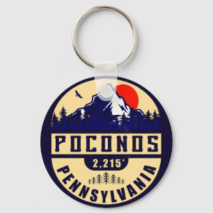 Pocono Mountains Pennsylvania - Retro Souvenirs Sleutelhanger