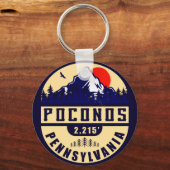 Pocono Mountains Pennsylvania - Retro Souvenirs Sleutelhanger (Voorkant)