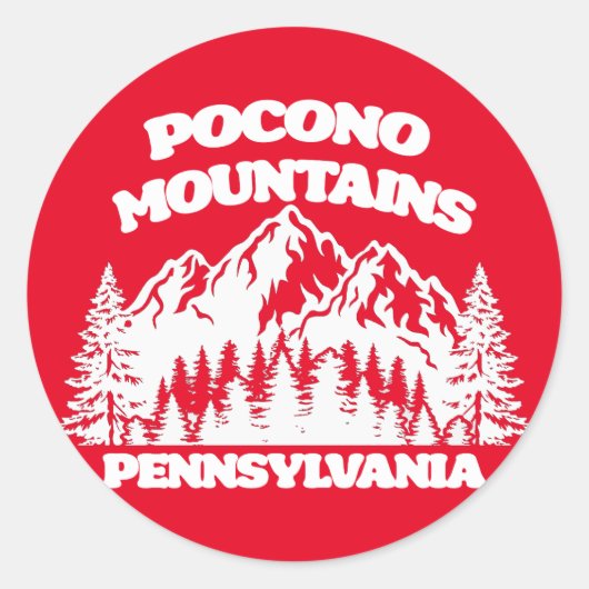 Pocono Mountains Pennsylvania Ronde Sticker (Voorkant)