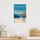 Pocono Mountains Pennsylvania Skigebied Poster (Keuken)