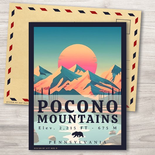 Pocono Mountains Pennsylvania  Souvenirs Briefkaart